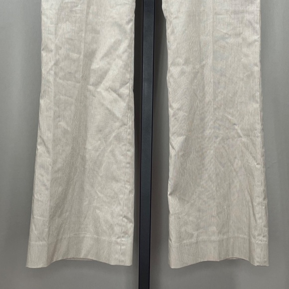 NEW Banana Republic Pants Womens 8 brown pin stripe sloan flare preppy classic - Picture 3 of 12